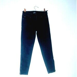 Ann Taylor LOFT Womens Curvy Skinny Dark Wash Blue Jeans 00 5 Pocket Leg Zipper